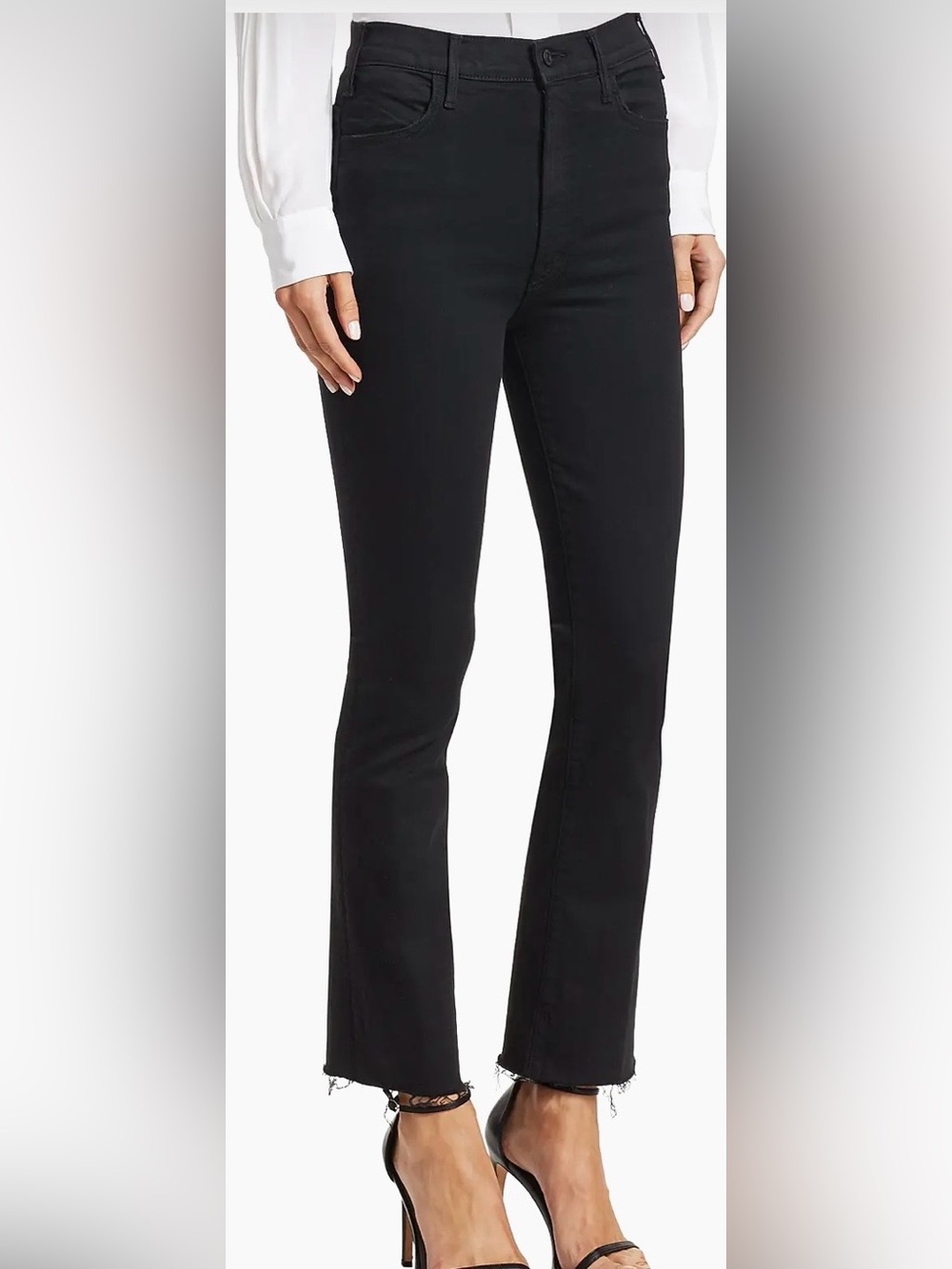 MOTHER The Hustler High-Rise Ankle Fray Jeans, Not Guilty, 27